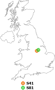 map showing distance between S41 and S81