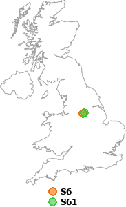 map showing distance between S6 and S61