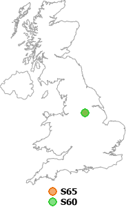 map showing distance between S65 and S60
