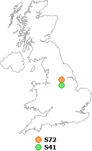 map showing distance between S72 and S41