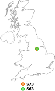 map showing distance between S73 and S63