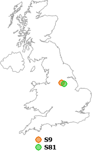 map showing distance between S9 and S81