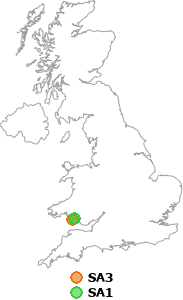 map showing distance between SA3 and SA1