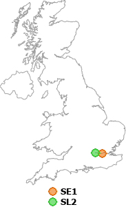 map showing distance between SE1 and SL2