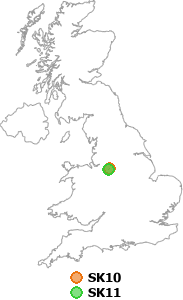 map showing distance between SK10 and SK11