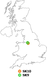 map showing distance between SK10 and SK9