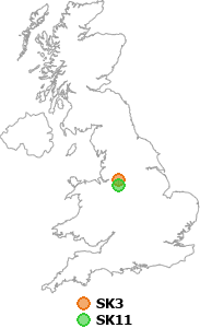 map showing distance between SK3 and SK11