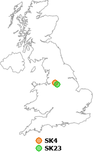 map showing distance between SK4 and SK23