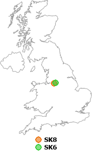 map showing distance between SK8 and SK6