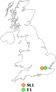 map showing distance between SL1 and E1