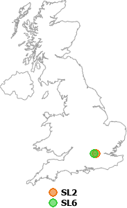 map showing distance between SL2 and SL6