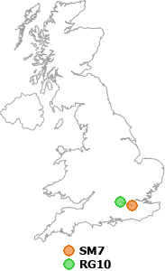map showing distance between SM7 and RG10