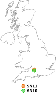 map showing distance between SN11 and SN10