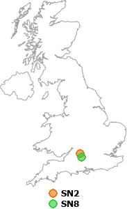 map showing distance between SN2 and SN8