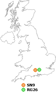 map showing distance between SN9 and RG26