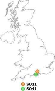 map showing distance between SO21 and SO41