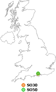 map showing distance between SO30 and SO50