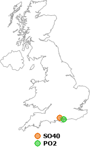 map showing distance between SO40 and PO2