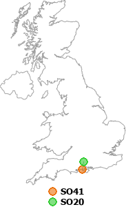 map showing distance between SO41 and SO20