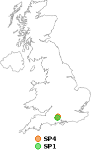 map showing distance between SP4 and SP1