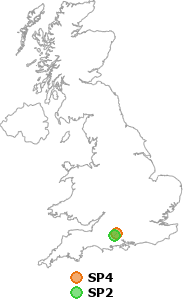 map showing distance between SP4 and SP2