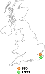 map showing distance between SS0 and TN23