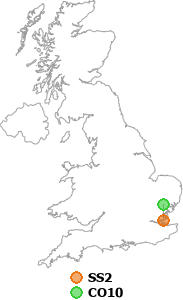 map showing distance between SS2 and CO10