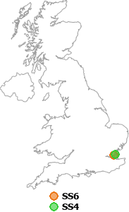 map showing distance between SS6 and SS4