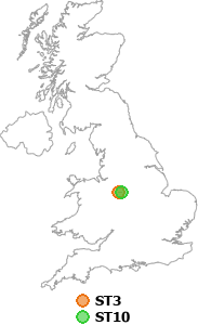 map showing distance between ST3 and ST10