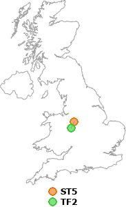 map showing distance between ST5 and TF2
