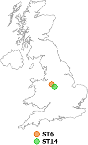 map showing distance between ST6 and ST14