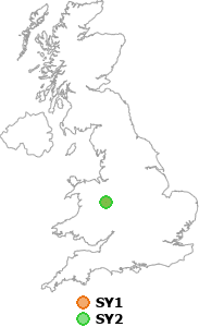 map showing distance between SY1 and SY2