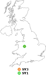 map showing distance between SY3 and SY1