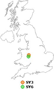 map showing distance between SY3 and SY6