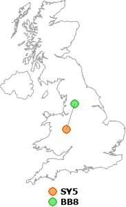 map showing distance between SY5 and BB8