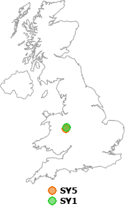 map showing distance between SY5 and SY1