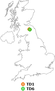 map showing distance between TD1 and TD6