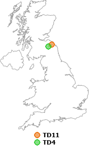 map showing distance between TD11 and TD4