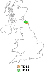 map showing distance between TD15 and TD11