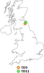 map showing distance between TD5 and TD11