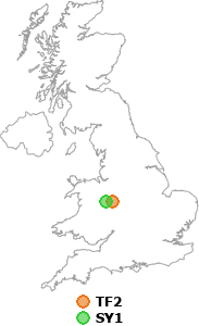 map showing distance between TF2 and SY1
