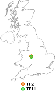map showing distance between TF2 and TF11