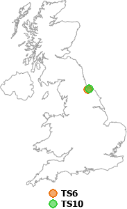 map showing distance between TS6 and TS10