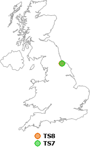 map showing distance between TS8 and TS7