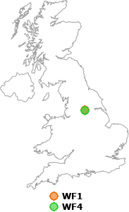 map showing distance between WF1 and WF4