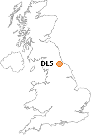 map showing location of DL5