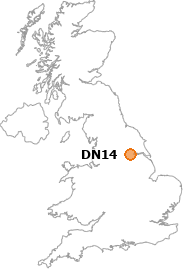 map showing location of DN14