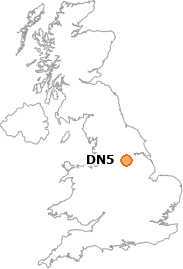 map showing location of DN5