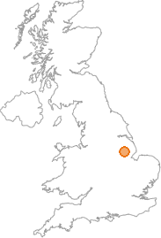 map showing location of Dorrington, Lincolnshire