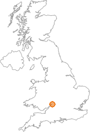 map showing location of Down Hatherley, Gloucestershire